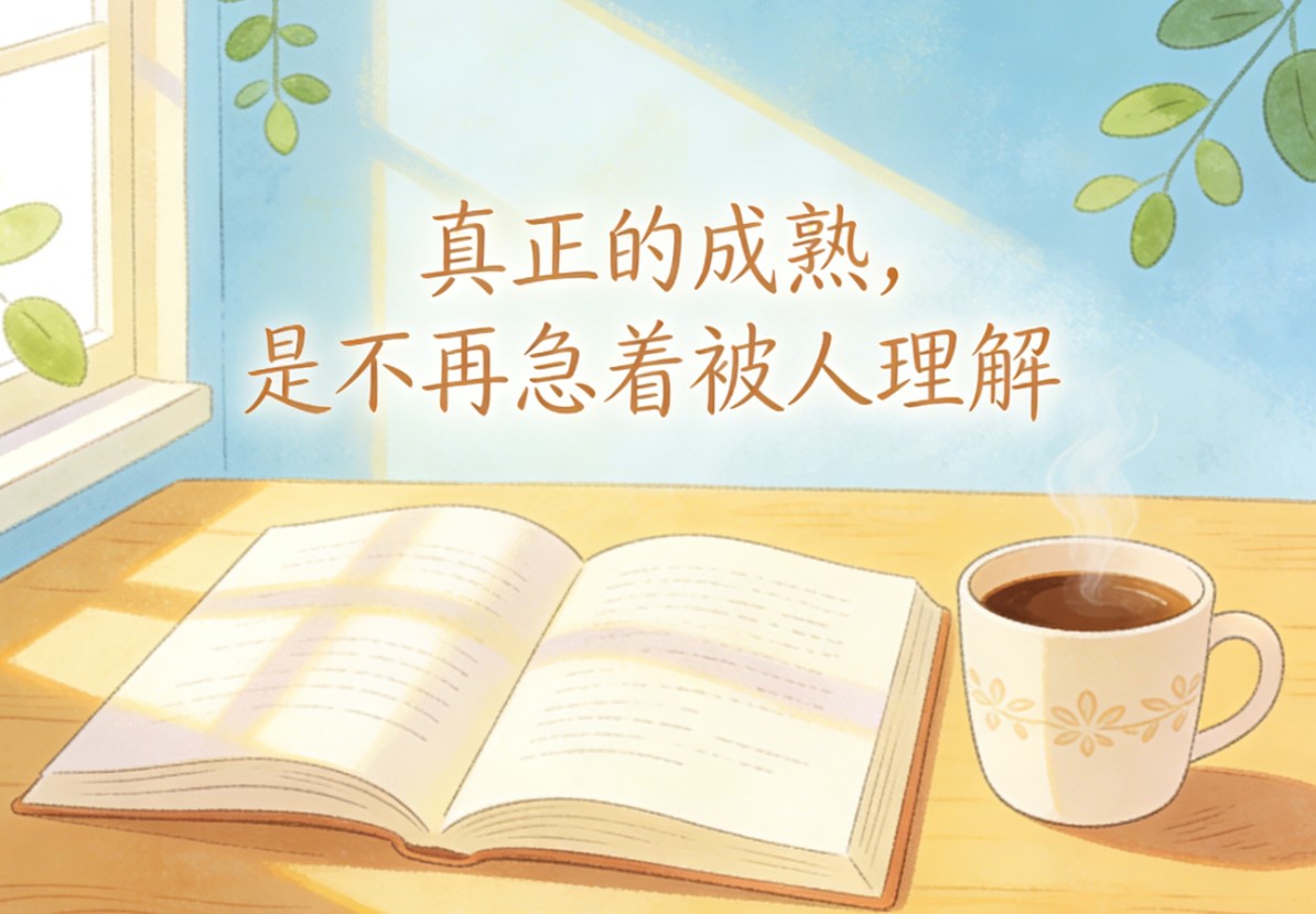 真正的成熟，是不再急着被人理解